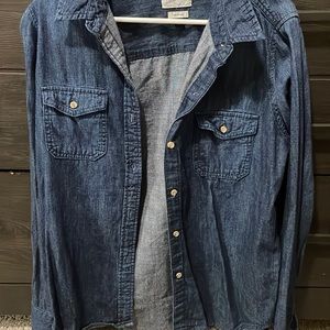 Denim button down